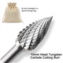 Kit de 5 pièces Fraises Rotatives en Carbure de Tungstène Double Coupe Tige 6mm Tête 10mm Outil Dremel Perceuse Ponceuse Electri