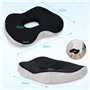 Feagar Donut Coussin Chaise Bureau Coussin de Siège en Mousse à Mémoire de Forme pour Hémorroïdes Pression du Coccyx, Soulager d