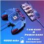 Manette Telephone avec Ventilateur, Contrôleur de Jeu Mobile Portable 6 Doigts Gamepad Joystick Universel L1R1 pour PUBG Smartph