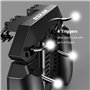 Manette Telephone avec Ventilateur, Contrôleur de Jeu Mobile Portable 6 Doigts Gamepad Joystick Universel L1R1 pour PUBG Smartph