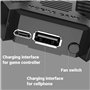 Manette Telephone avec Ventilateur, Contrôleur de Jeu Mobile Portable 6 Doigts Gamepad Joystick Universel L1R1 pour PUBG Smartph