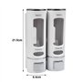 Distributeur Savon Mural 400MLX 2 TIMESETL Distributeur Shampoing et Gel Douche Distributeur Savon Douche Double Distributeur de