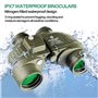 HUTACT 10x50 Jumelles Adultes Puissante, Compactes avec Télémètre et Boussole éclairés pour la Vision en Basse Lumière, L'Observ