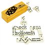 Brybelly Sabot de Double Six Dominos avec Laiton toupies en boîte de Rangement en Bois