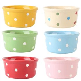 TAMUME 200ml Ramequins en Porcelaine et Assiettes à Soufflé pour Crème Brûlée