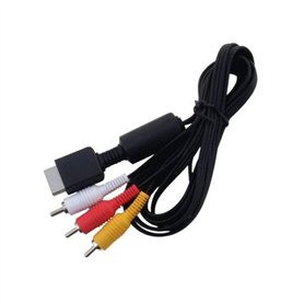 OSTENT AV Audio Video Composite Cable Cord Compatible pour Sony PS1 PS2 PS3 System Console Jeux Vidéo