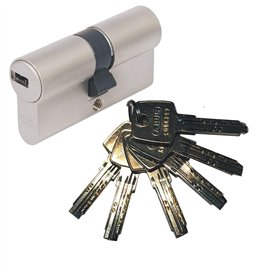 Abus EC550 Cylindre de porte double entrée livré avec 6 clés 45/45 mm