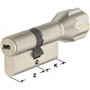 ABUS EC550 Cylindre de serrure à bouton 30/30 mm avec 6 clés Gris Nickel/Blanc Perle