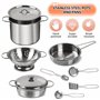 Tigerhu Jouets de Cuisine en Bois pour Enfants, 24 Pièces, Bouteille de Fruits et d'épices en Bois, Jouets de Cuisine Jouets Ldu