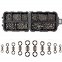 OKVGO Lot de 300 émerillons à roulement à Billes en Acier Inoxydable Haute résistance avec boîte de Rangement pour pêche à la Ca