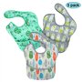 PandaEar Super léger Bavoirs bébé pour les repas| Lot de 3, Imperméable, Lavable, Étanche Huile Huile et Odeur Résistant| 5-36 m