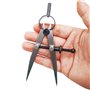 ZLKSKER Boussole professionnelle en cuir de 10,2 cm - Avec ressort de précision - Pour travail du bois, travail du métal