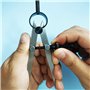 ZLKSKER Boussole professionnelle en cuir de 10,2 cm - Avec ressort de précision - Pour travail du bois, travail du métal