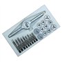 Vzer Lot de 31 mini tarauds et filières en acier rapide M1 M1.1 M1.2 M1.4 M1.6 M1.8 M2 M2.2 M2.5