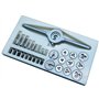 Vzer Lot de 31 mini tarauds et filières en acier rapide M1 M1.1 M1.2 M1.4 M1.6 M1.8 M2 M2.2 M2.5