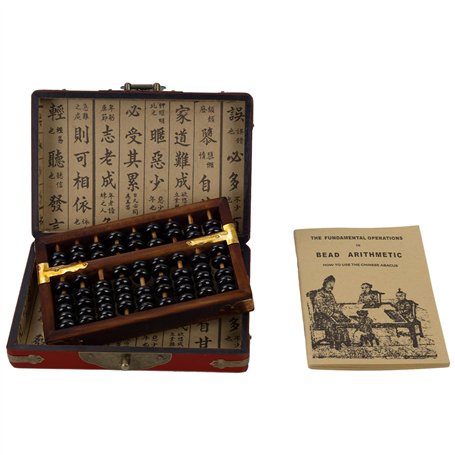 Larcele Traitement de Vieillissement Vintage Perle en Bois Arithmétique Laque Abacus Fournitures Scolaires pour les étudiant