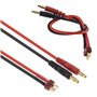 be in your mind 2pcs Câble de Chargeur Banane T-Plug à 4mm Compatible pour Chargement de Batterie RC Lipo - 12 Pouces (14AWG)