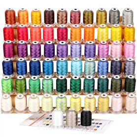 New brothread 63 Brother Couleurs Polyester Fil machine à broder pour Brother/Babylock/Janome/Singer/Kenmore Machine 500M (550Y)