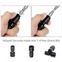 Pomlink Lot de 2 adaptateurs 1/2" carré à 1/4" hexagonal, convertisseur de mandrin à libération rapide pour clé à cliquet à impa