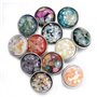 Soleebee 24 pcs Bouton Pression en Cristal Coquille Opale Bijoux Charms de 20mm