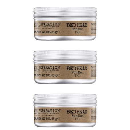 Lot de 3 pots de cire sculptante Tigi Bed Head For Men Matte Separation - 85 g - Pour homme