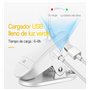 Lampe de lecture à clipser alimentée par piles pour lit, avec 3 niveaux de luminosité, rechargeable par USB