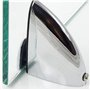 Equerre pour Etagere Murale, LERANXIN 2 Pinces en Verre à Fixation Murale Réglables Avec 4 Vis, Lisses et Stables, Verre de 3-10