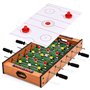 COSTWAY Table de Jeu Multigame 2 en 1, Jeu Football et Air Hockey, Baby-Foot Contient Tous Les Accessoires pour Les Adultes et L