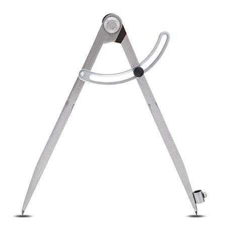 SUSSURRO 250mm Compas en Acier au Carbone Professionnel Compass Pencil Grande Diviseur d'ailes en Cuir Outil Rotatif Séparateur