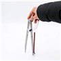 SUSSURRO 250mm Compas en Acier au Carbone Professionnel Compass Pencil Grande Diviseur d'ailes en Cuir Outil Rotatif Séparateur 