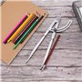 SUSSURRO 250mm Compas en Acier au Carbone Professionnel Compass Pencil Grande Diviseur d'ailes en Cuir Outil Rotatif Séparateur 