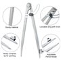 SUSSURRO 250mm Compas en Acier au Carbone Professionnel Compass Pencil Grande Diviseur d'ailes en Cuir Outil Rotatif Séparateur 