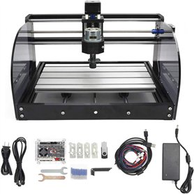 RATTMMOTOR CNC 3018 Pro Max Machine à graver 3 axes GRBL Control ER11 3018 Pro-M Fraiseuse pour bois PVC PCB Gravure DIY