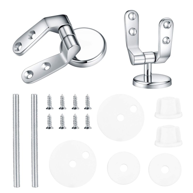 Charniere Abattant WC, Kit Fixations Remplacement pour WC Abattant, Charnière WC Fixations, pour Sièges de Toilette en Résine de