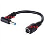 HP Lot de 2 Câbles Adaptateurs d'Alimentation pour Ordinateur Portable 7,4 mm x 5 mm Femelle Vers 4,5 mm x 3 mm Mâle Coudé pour 