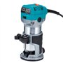 Affleureuse Défonceuse Trimmer Router Fraiseuse Électrique Outil à Bois 710W Pince 8mm 6.35mm + Coffret de 15 Fraises à défoncer