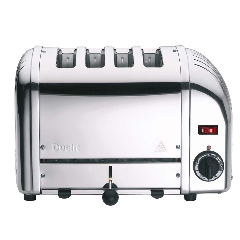 Dualit Toaster Grille Pain 4 Tranches Classic Vario - Grille Pain Inox Fabriqué au Royaume-Uni - Éléments ProHeat® Exclusifs - F