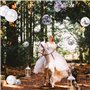 Ballon Blanc et Argent, 50 pièces 12 pouces Argent Confettis Ballons de Fête en Métal Chromé Argenté avec Ruban Argenté pour Déc
