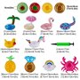 SAVITA 14pcs Porte-Gobelets Gonflables avec 1 Pompe à Air Mignon Flotteurs pour Piscine d'Été Décorations de Fête Jouets Amusant