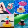 SAVITA 14pcs Porte-Gobelets Gonflables avec 1 Pompe à Air Mignon Flotteurs pour Piscine d'Été Décorations de Fête Jouets Amusant