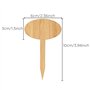 SAVITA 10x6cm 30pcs Étiquettes De Plantes en Bois Étiquettes De Jardin Ovales pour Plante en Pot Graines Fleurs Herbes Légumes