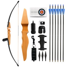 REAWOW Arc de Chasse Adulte Arcs de tir à l'arc Flèche Set 30Livres Chasse Takedown Arc Classique et flèche Ensemble pour Adulte
