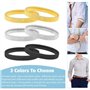 LYTIVAGEN 3 Paires Brassards de Chemise Soutiens de Brassards Élastiques et Antidérapants en Métal pour Protèger Vêtements（Noirs