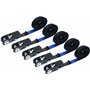 LODD - 5 Sangles d'Arrimage à Cliquet en Acier 6m x 25mm - Polyester Résistant (800 kg) avec Sac de Transport - Norme en 12195-2