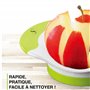 Stone&Stone Coupe Pomme Inox Professionnel avec 8 Lames Acier Inoxydable | Éplucheur de Pomme avec Levier Anti Trognon | Design 