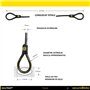 Antivol pour velos: Câble 2,5 mx 8 mm d´acier de double boucle pour support antivol bikeTRAP