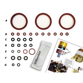 Joint kit / kit de maintenance (XL) pour infuseur-groupe & bloc thermique de DeLonghi ECAM | joints toriques | Qualité supérieur