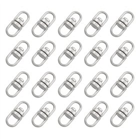 Ganzoo Lot de 20 ferrures pivotantes pour porte-clés