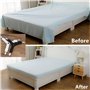 Felly Sangles pour Draps de Lit 4 Pièces Attache Drap Housse Triangle Attache Matelas élastique Tendeur de Draps Réglable Bretel