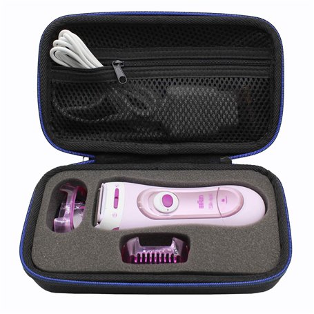Portable Dur Voyage Cas Sac étui pour Braun Silk-Épil Lady Shaver 5-100 5160 Rasoir Électrique par GUBEE